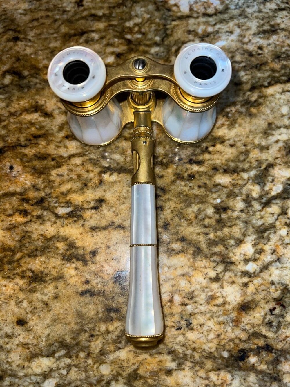 RARE ANTIQUE LEMAIRE FI PARIS MOP OPERA GLASSES Pat. Nov 28, 1882 & May 7, 1895